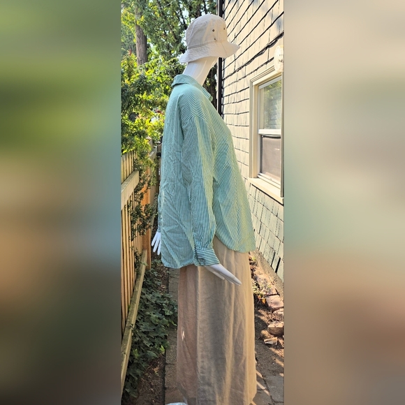 Agolde Wheat Coloured Long Linen Skirt. Summer Weight. Lg. - Picture 5 of 14